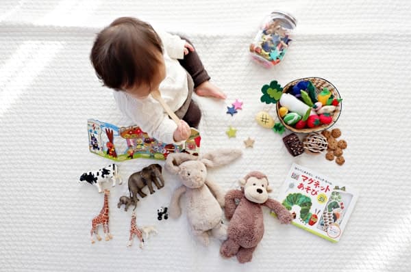 Colorful baby toys ready for CPSC-compliant fulfillment