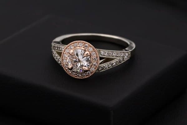 Diamond ring ready for secure jewelry fulfillment